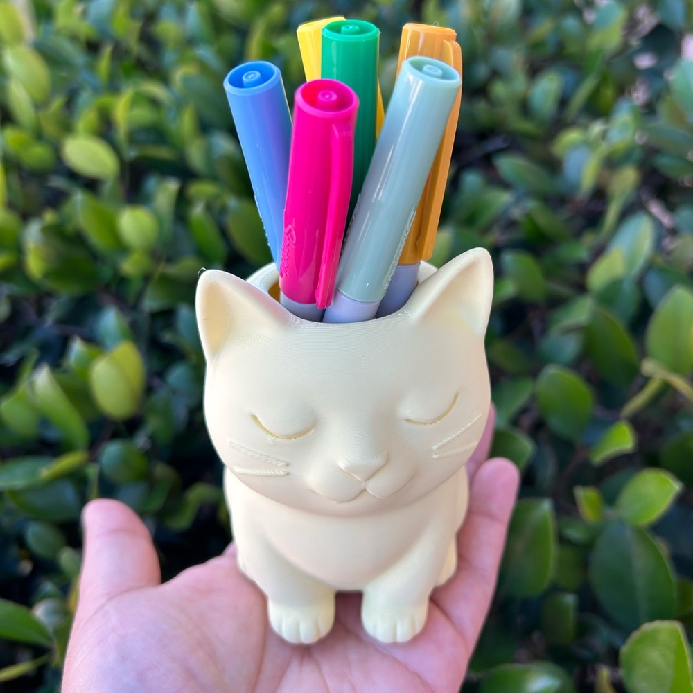 3D Printed Cat Organizer | Pen Holder | Makeup Brush Cup | Cat Lover Gift - Picture 4 of 7